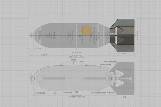 Scale Craft Studios AN-M64A1 3D Printed Resin 500 lb Bomb