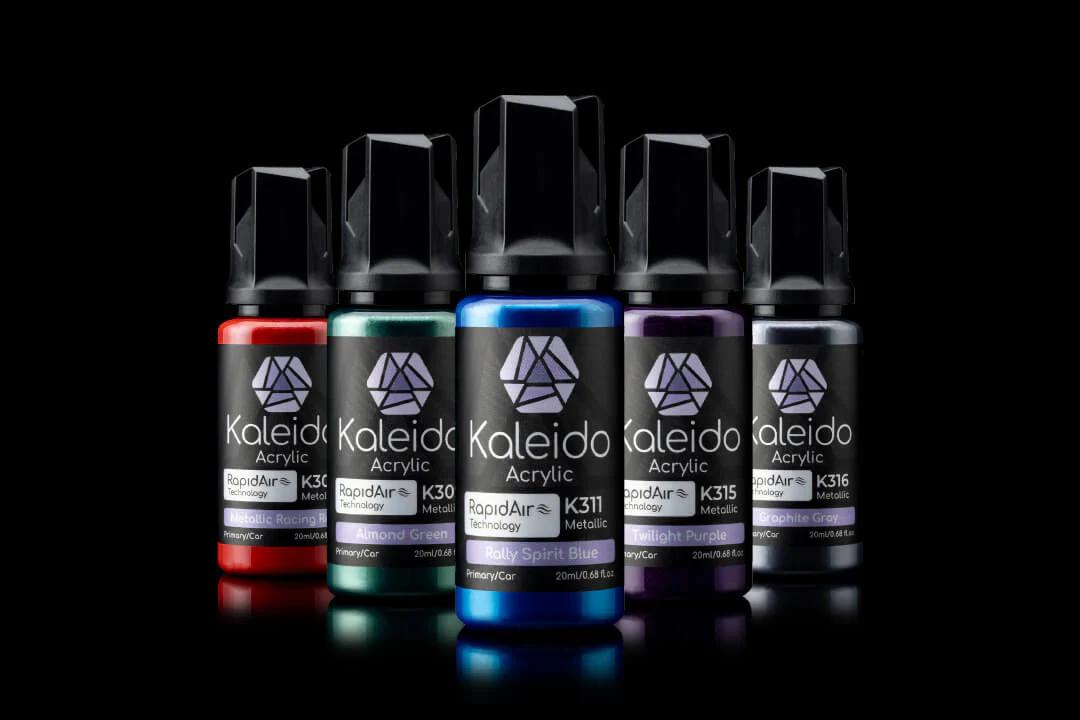 Kaleido ColorWorks water-based acrylic paint demonstrating lacquer-like smoothness