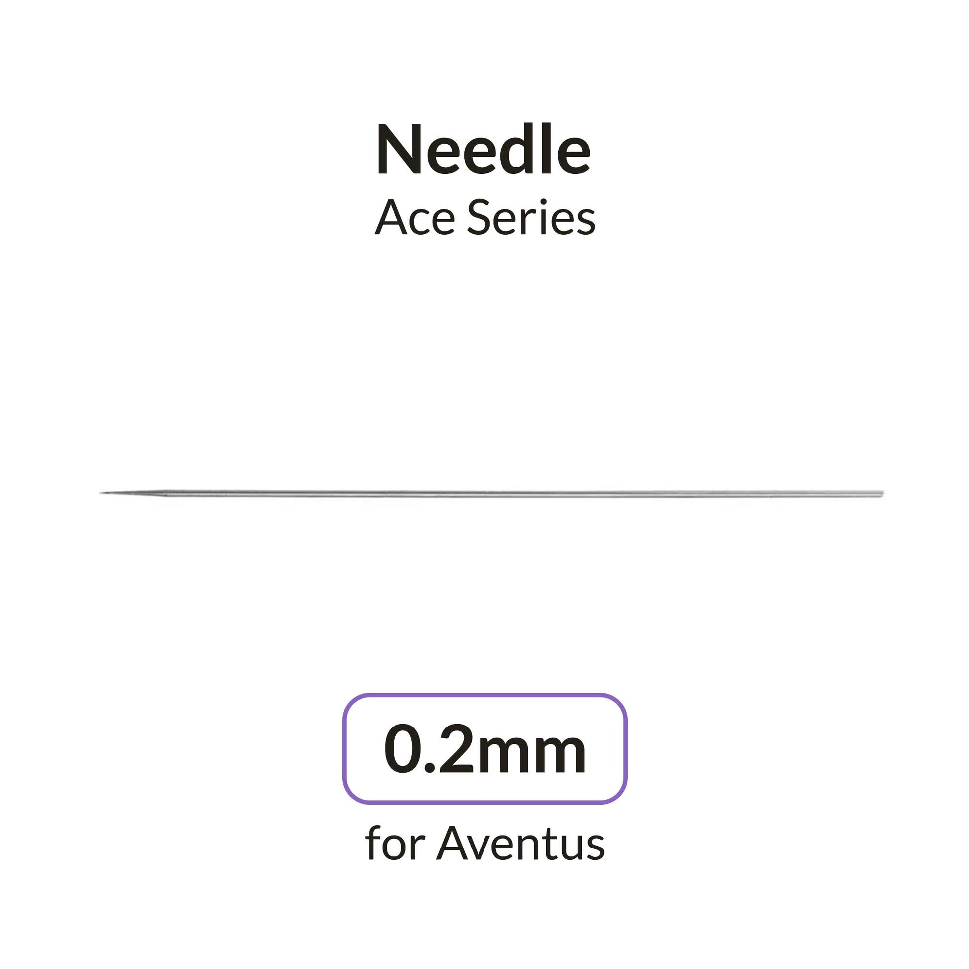 Gaahleri Aventus 0.2 mm airbrush precision needle for fine detailing and controlled paint flow.