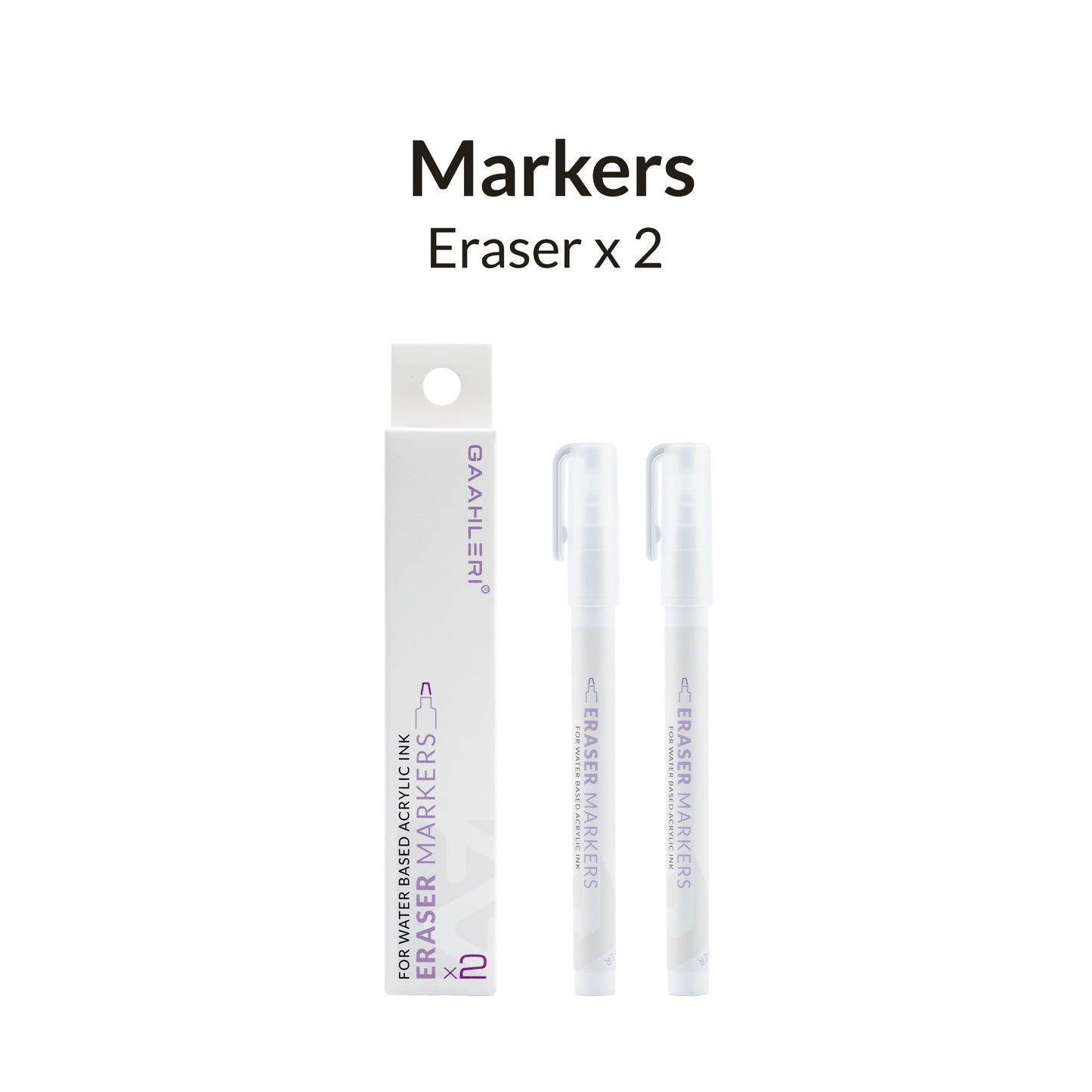 Gaahleri Metallic Series Markers X2 with eraser – metallic ink markers for scale modeling and art detailing