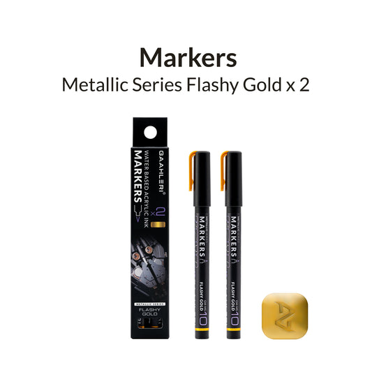 Gaahleri Flashy Gold Marker – bright metallic gold pen for vivid highlights and standout finishes.