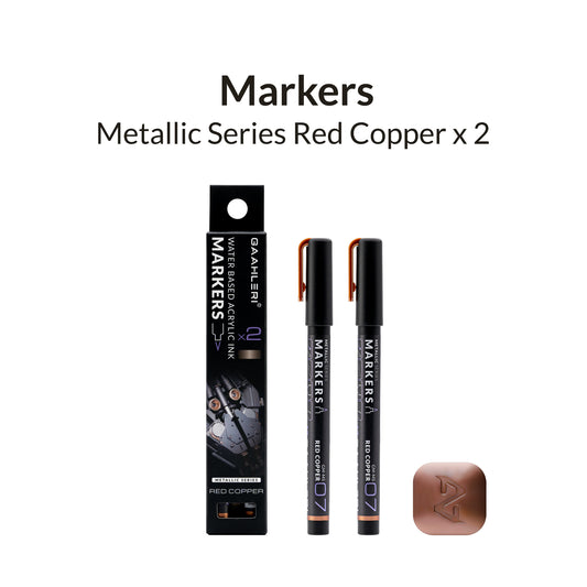 Gaahleri Red Copper Metallic Marker – warm reddish copper finish for engine parts and pipework.