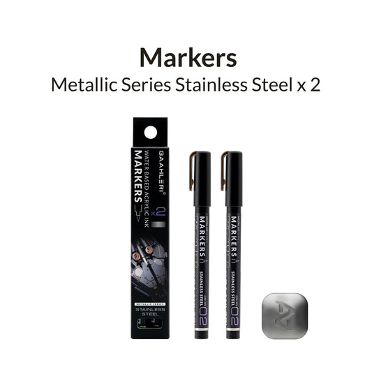 Gaahleri Stainless Steel Metallic Marker – cool silver marker for polished metal effects on miniatures and models.