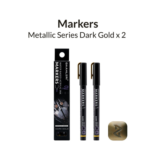 Gaahleri Dark Gold Marker – rich metallic gold paint pen for elegant trim and accessories.