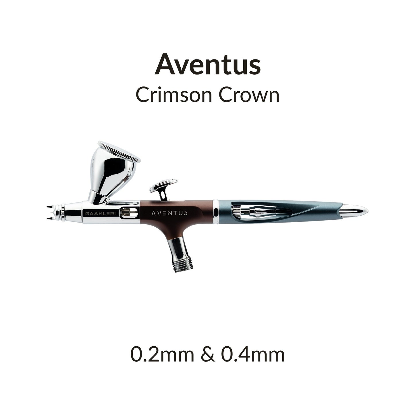 Aventus Crimson Crown airbrush with deep-red anodized aluminium body