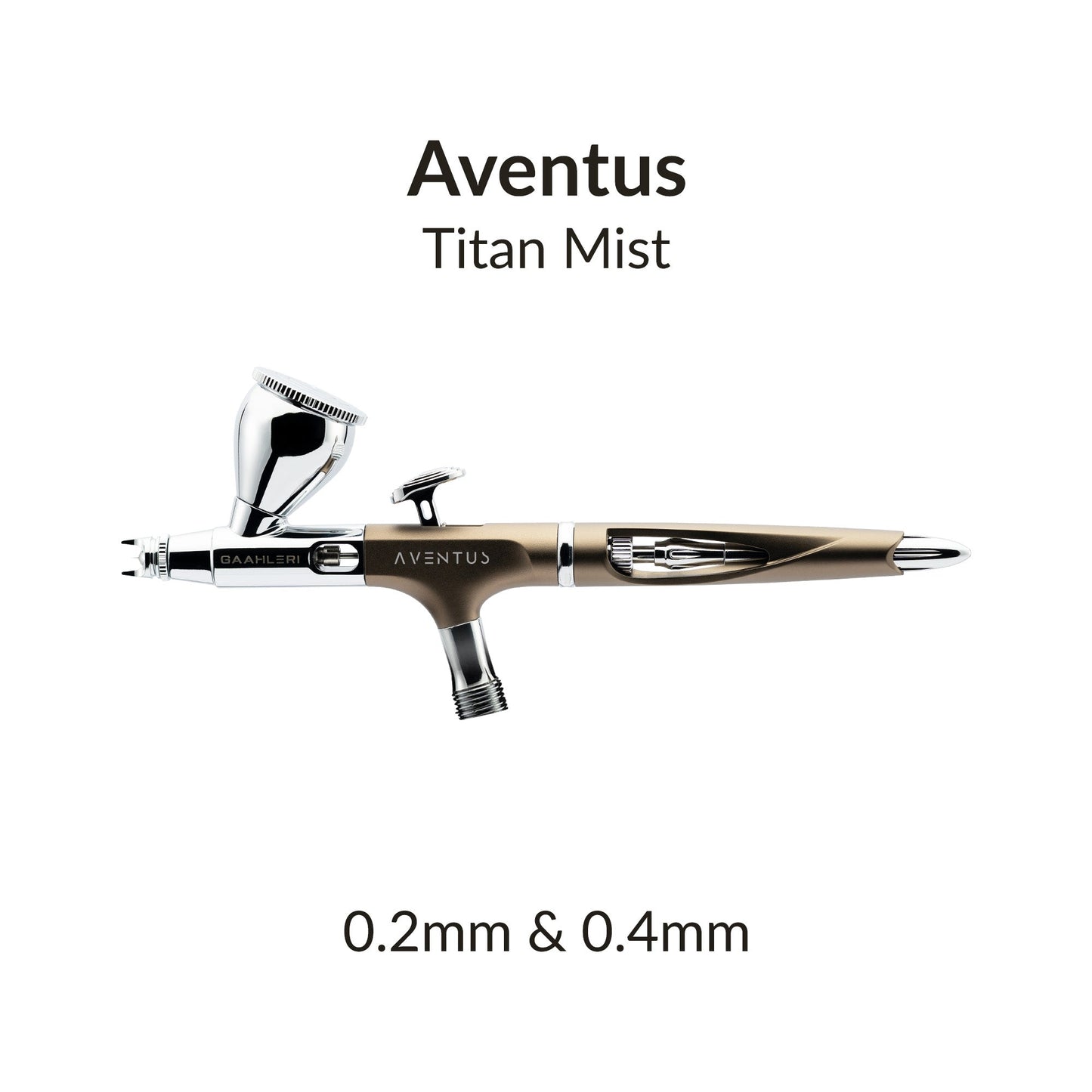 Aventus Titan Mist airbrush with satin-matte metallic finish