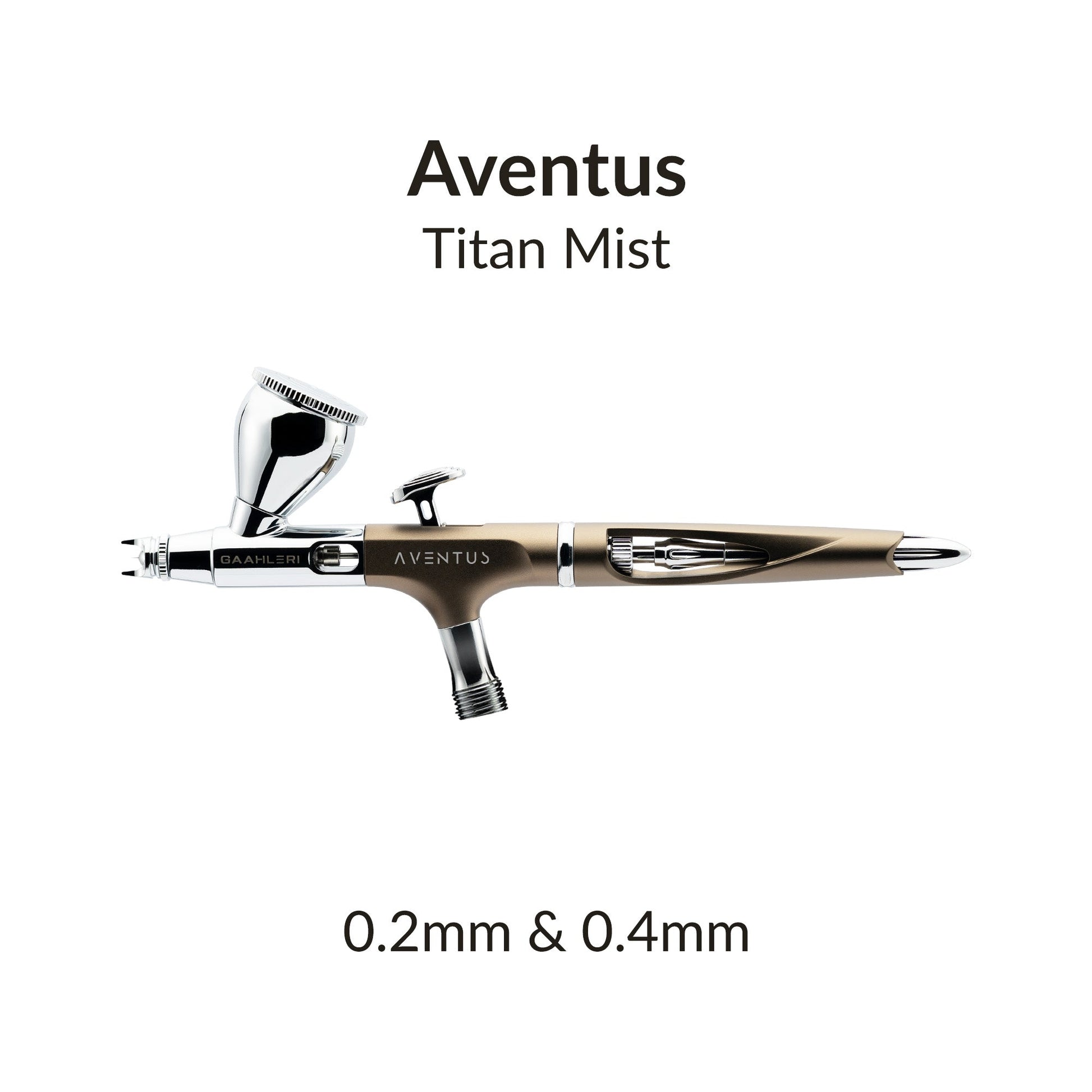 Aventus Titan Mist airbrush with satin-matte metallic finish