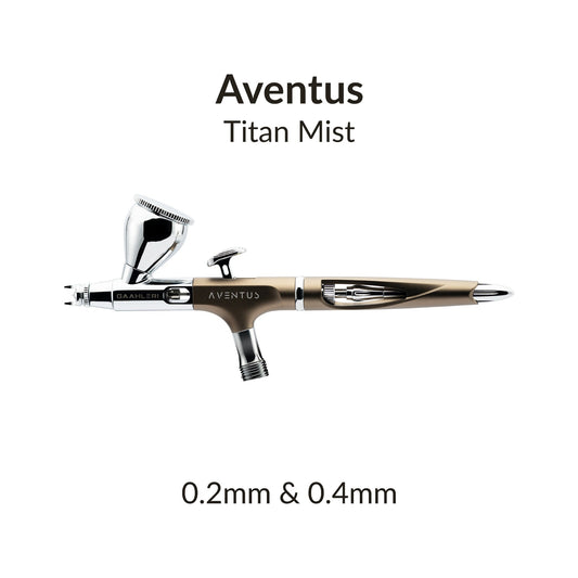 Aventus Titan Mist airbrush with satin-matte metallic finish
