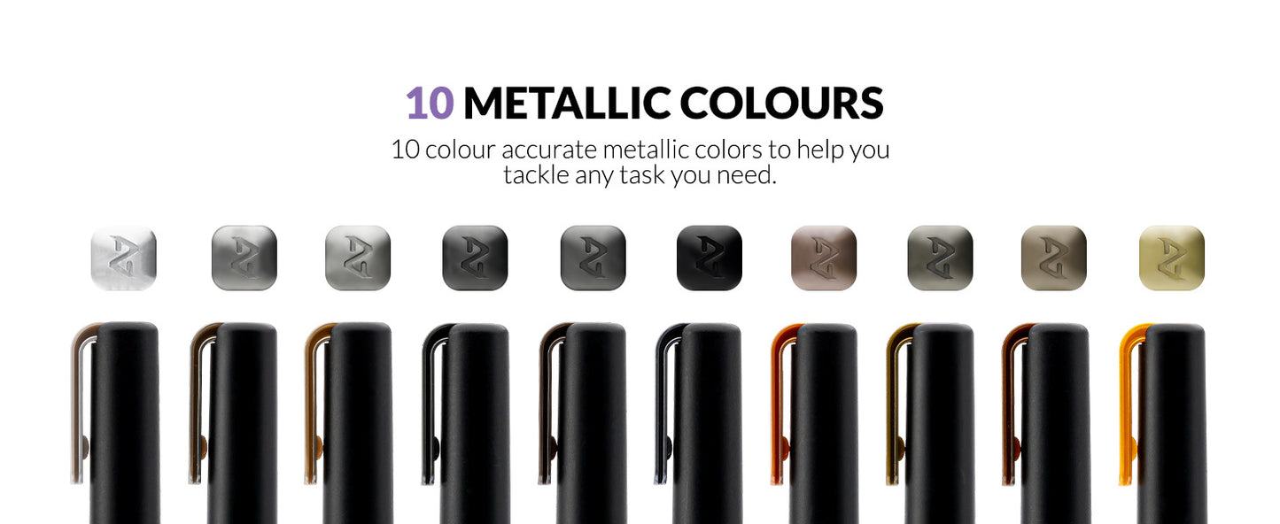 Gaahleri Metallic Marker – Dark Steel  (Set Of 2)