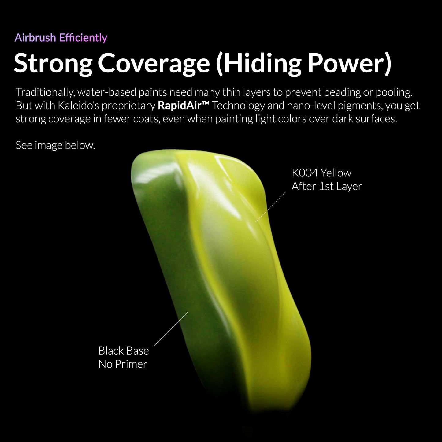 Kaleido Colorworks KM001 Zirconium Black 20 ml – Water-Based Metallic Acrylic Airbrush Paint