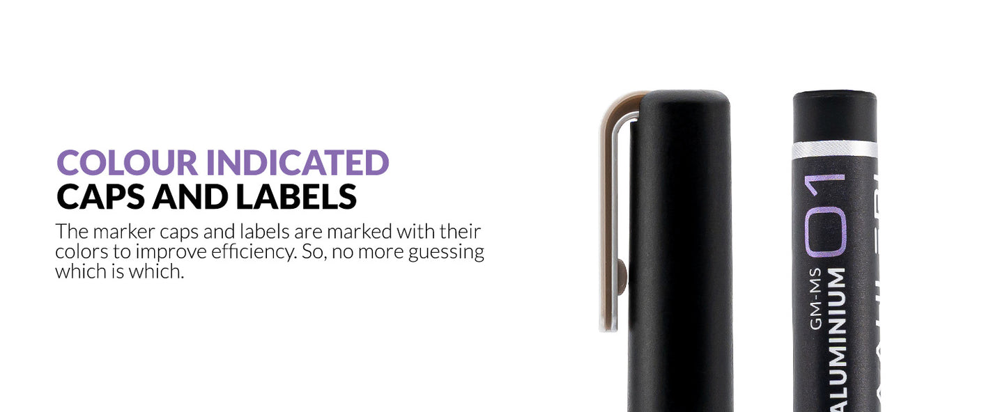 Gaahleri Metallic Marker – Dark Steel  (Set Of 2)
