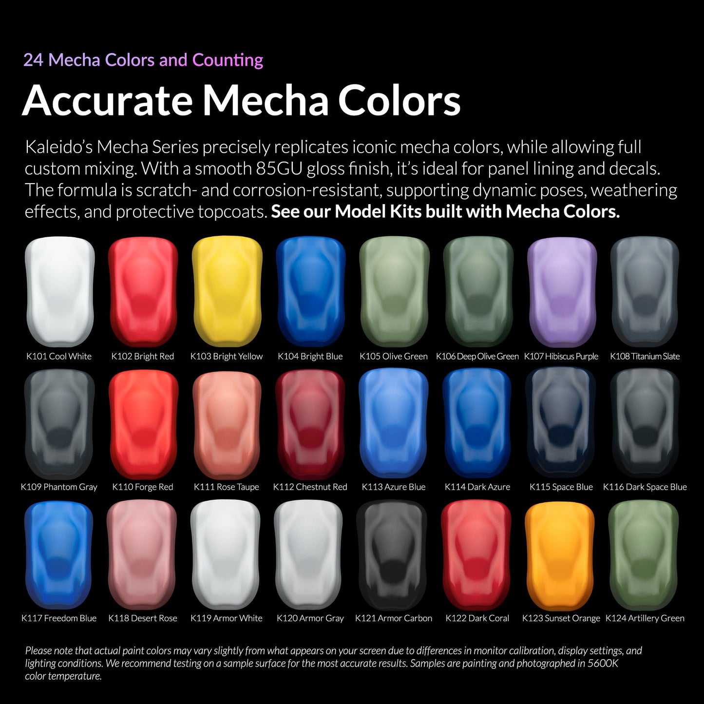 Kaleido Colorworks K120 Armor Gray 20 ml – Water-Based Acrylic Airbrush Paint