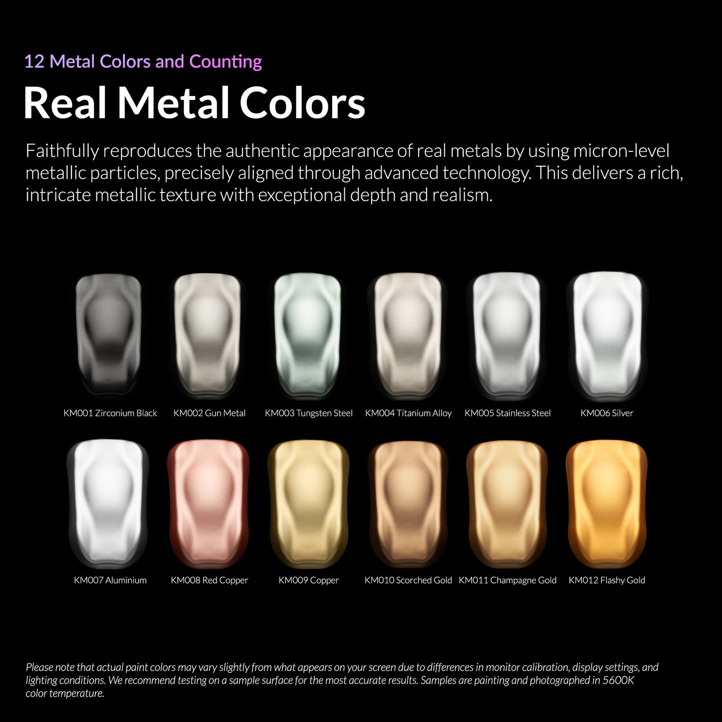 Kaleido Colorworks KM010 Scorched Gold 20 ml – Water-Based Metallic Acrylic Airbrush Paint