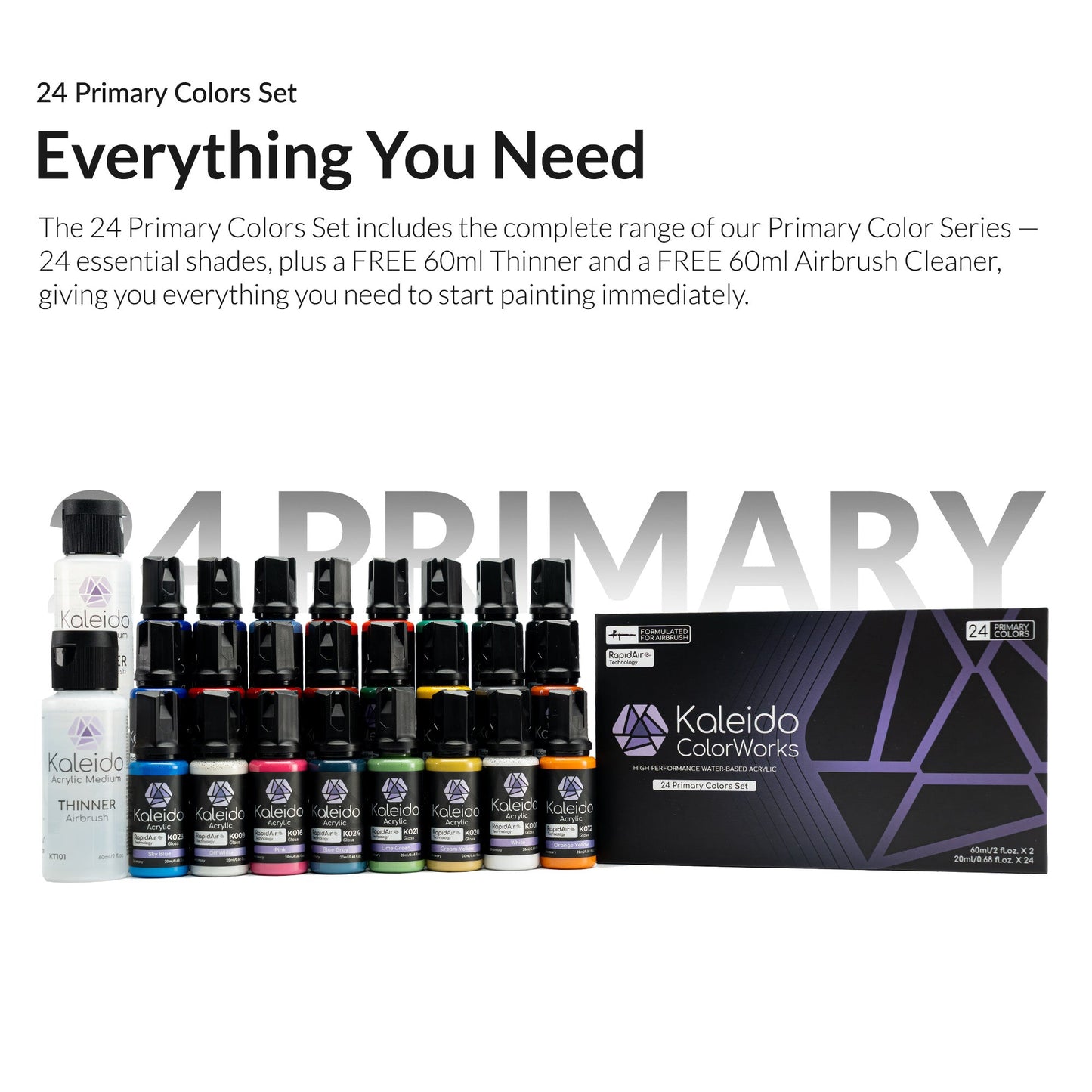 Kaleido Colorworks 24 Primary Colors Set