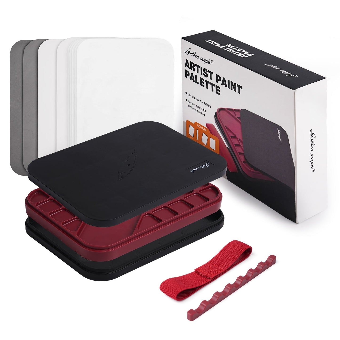 Golden Maple 2-in-1 Wet Palette Kit – compact glazed palette for acrylic miniature painting, ideal for 40K, D&D and scale model artists.