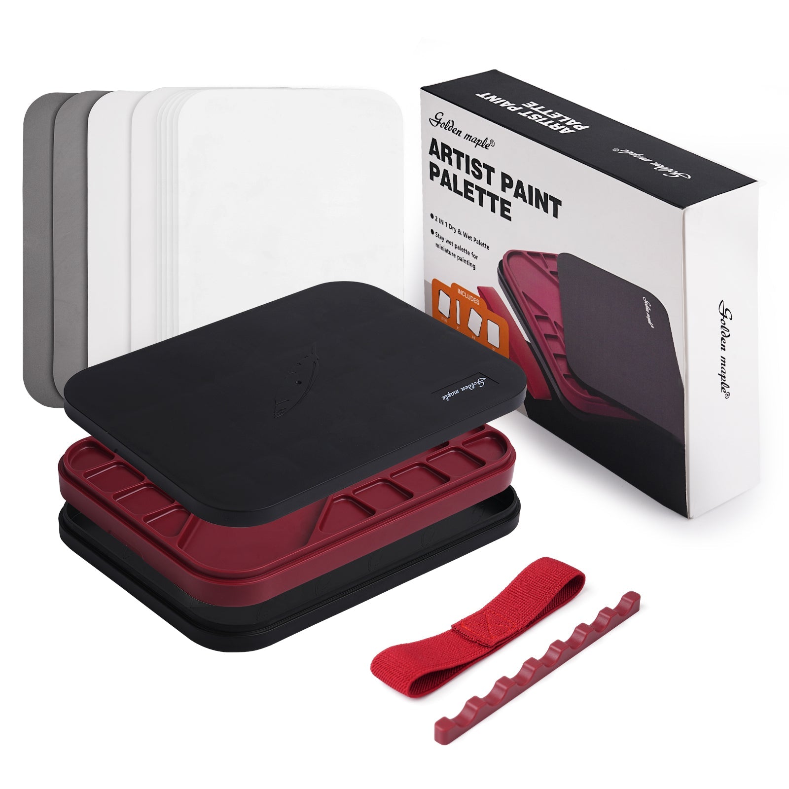 Golden Maple 2-in-1 Wet Palette Kit – compact glazed palette for acrylic miniature painting, ideal for 40K, D&D and scale model artists.