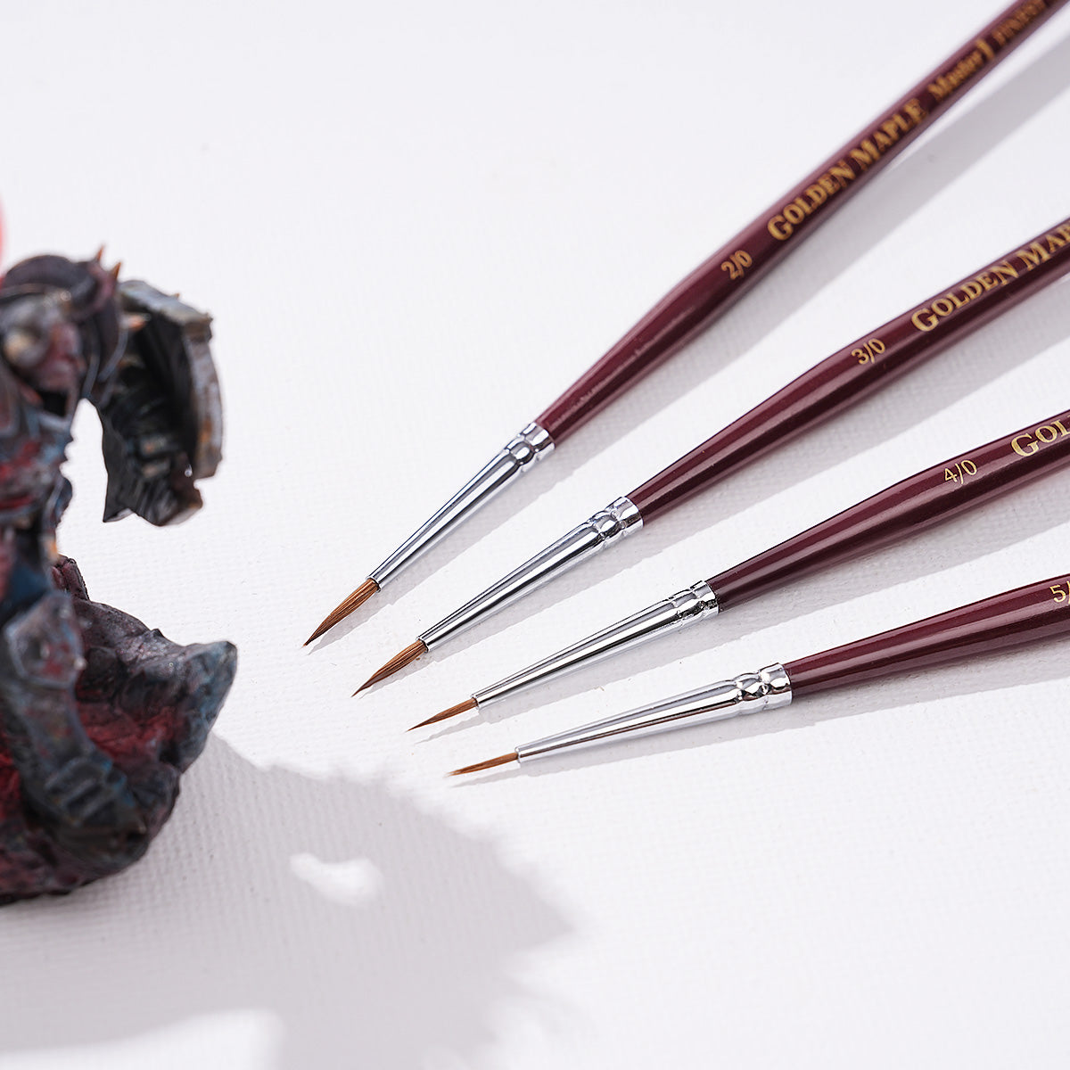 Golden Maple Master Ⅰ: 4pcs Kolinsky Sable Miniature Detail Brush Set