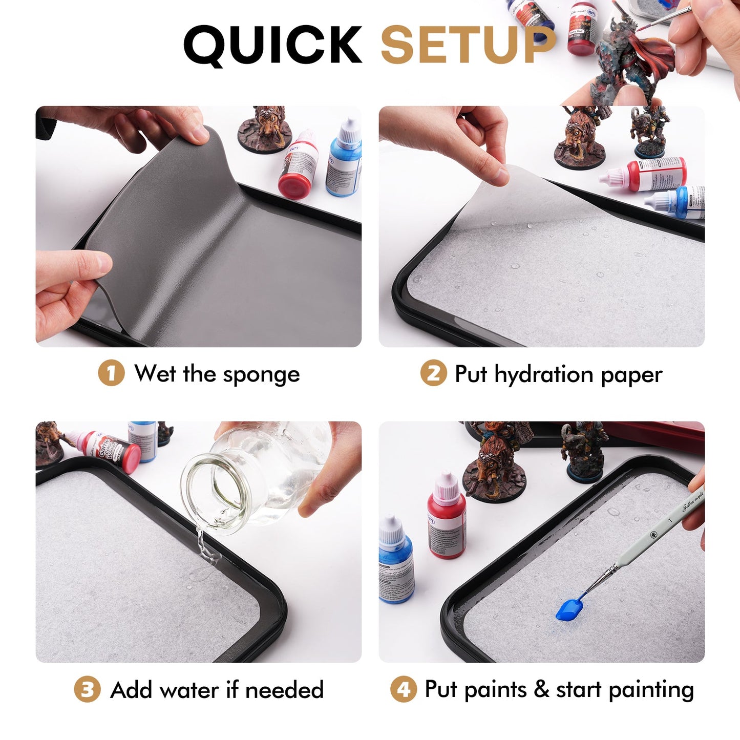 Golden Maple 50 Hydration Paper Sheets for Wet Palette