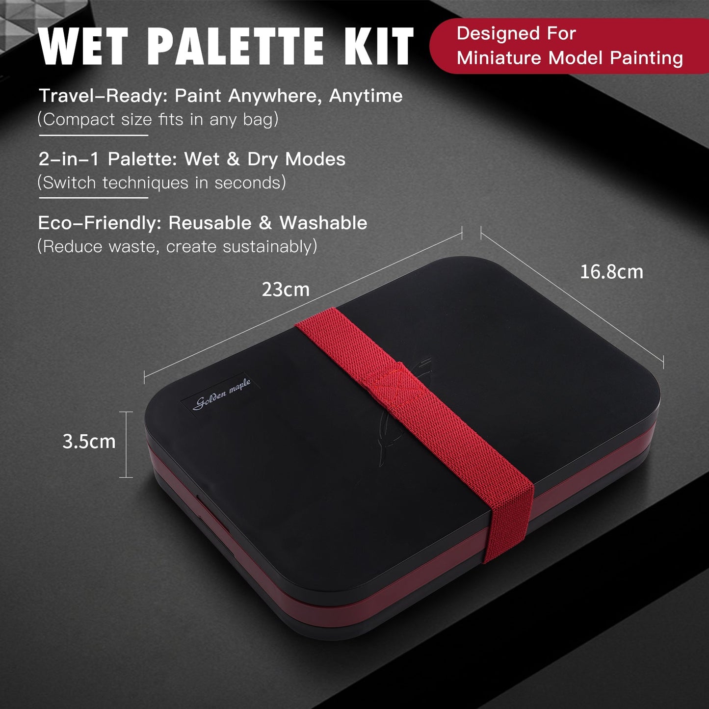 Golden Maple 2 in 1 Wet Palette Kit for Acrylic Miniature Painting