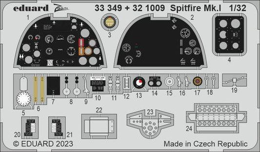 Eduard 1/32 Spitfire Mk.I Photo-Etched Parts (for KOTARE)