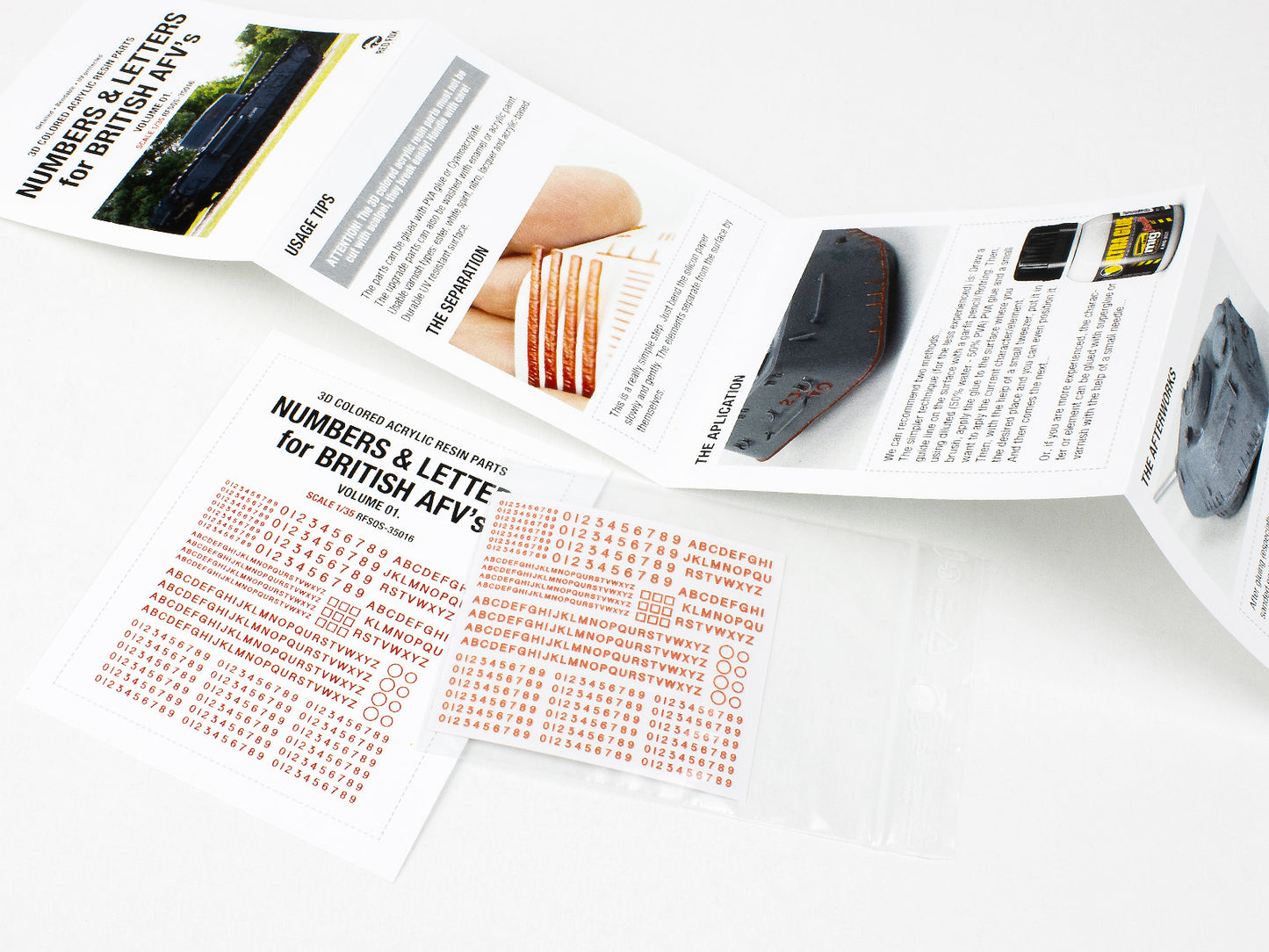 Red Fox Studio 1/35 Numbers & Letters for British AFV's Vol.01 RFSQS-35016