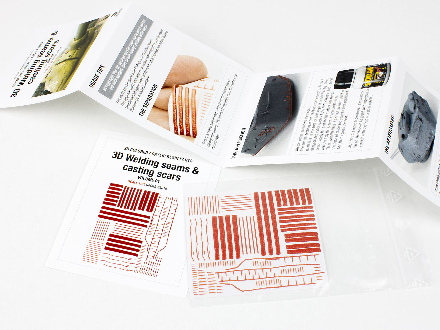 Red Fox Studio 1/35 3D Welding Seams and Casting Scars Vol.01 RFSQS-35018