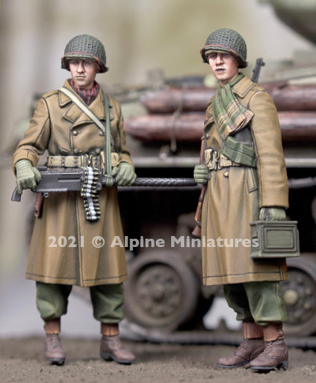Alpine Miniatures 35295 WW2 US MG Team Winter (2 Figures) 1/35