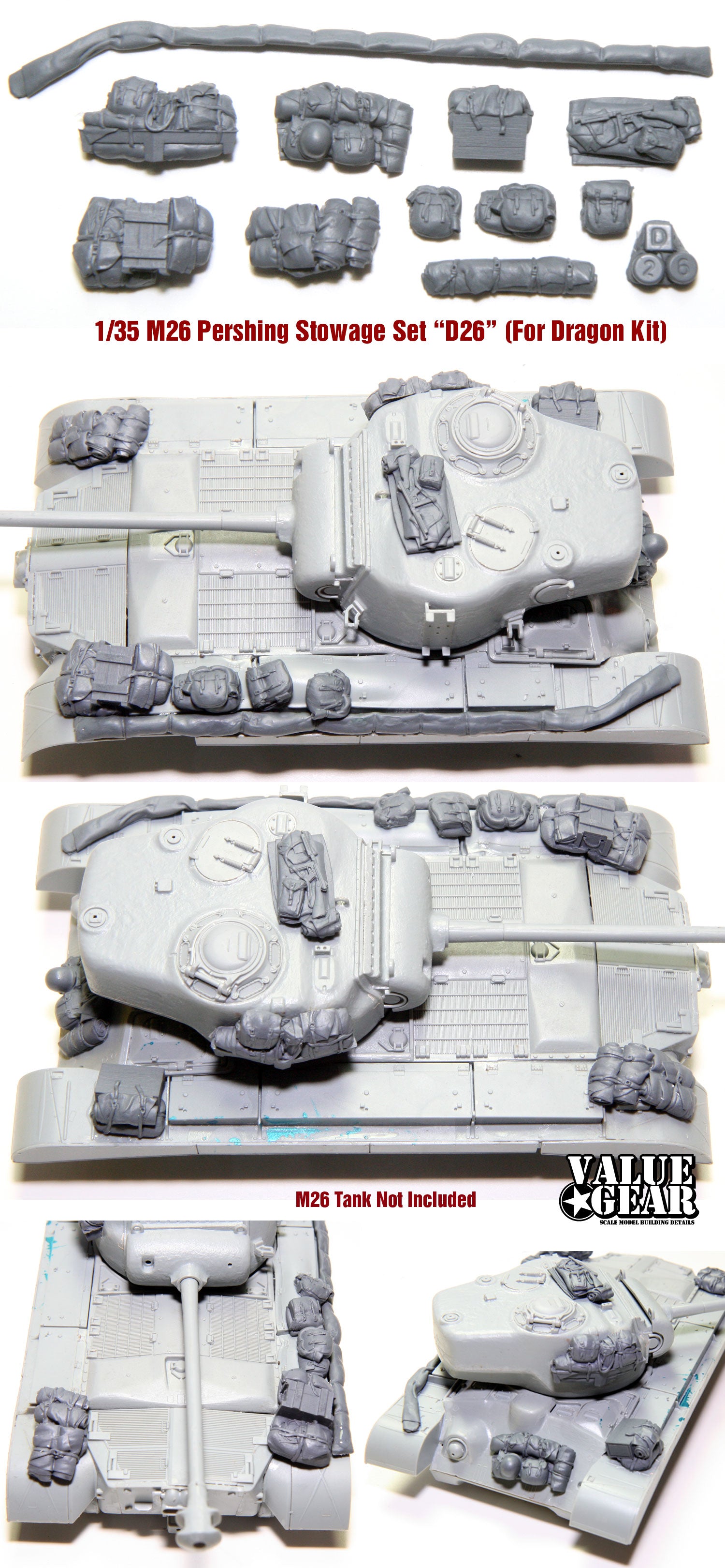 Value Gear Details D26 – M26 Pershing Stowage Set “D26” (For Dragon Ki ...