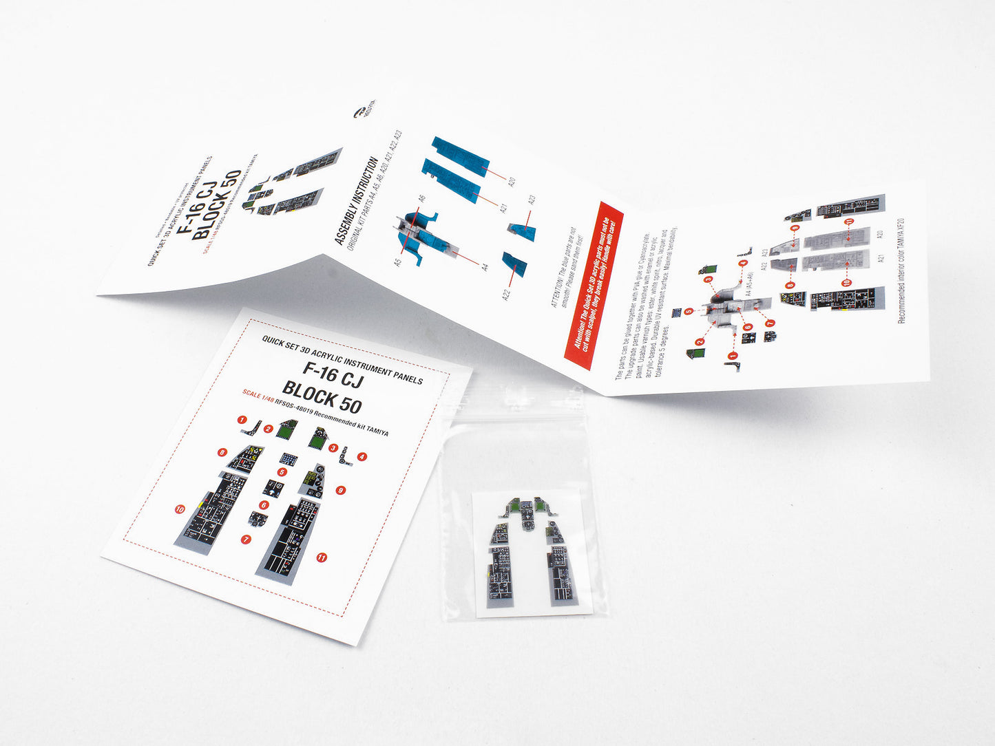 Red Fox Studio 1/48 Cockpit Set For Tamiya F-16CJ Block 50 RFSQS-48019