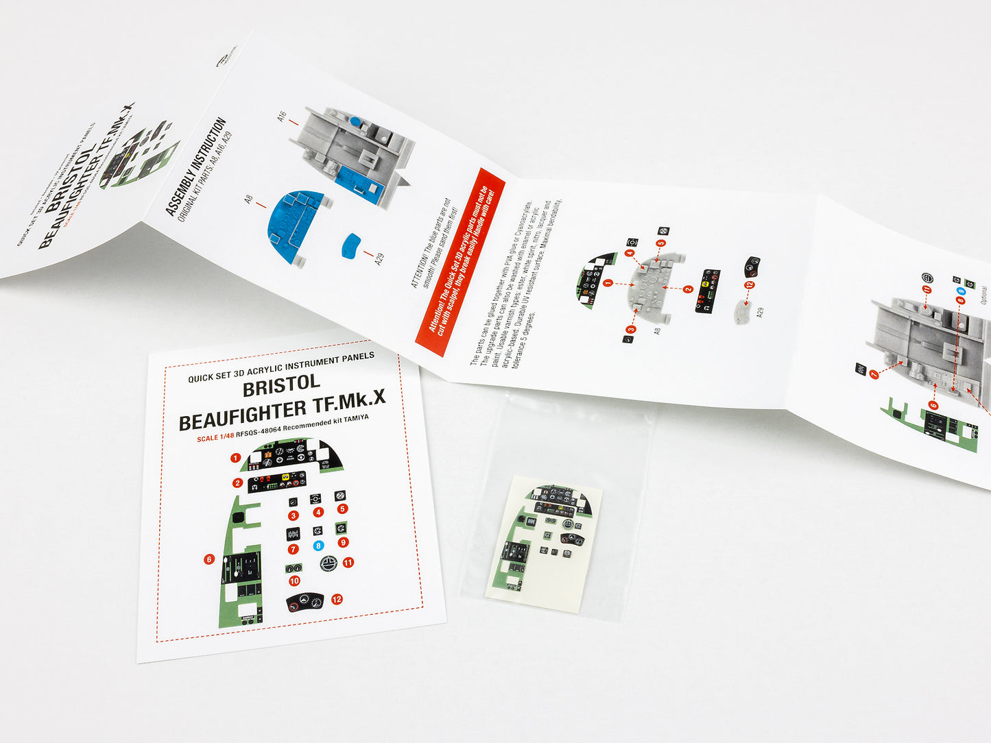 Red Fox Studio 1/48 Cockpit Set For Tamiya Bristol Beaufighter TF Mk.X RFSQS-48064