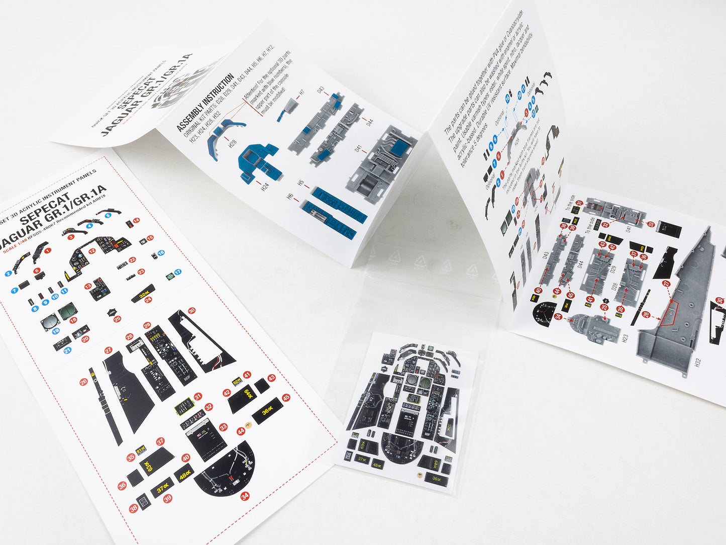 Red Fox Studio 1/48 Cockpit Set For Airfix Sepecat Jaguar GR.1/GR.1A RFSQS-48067