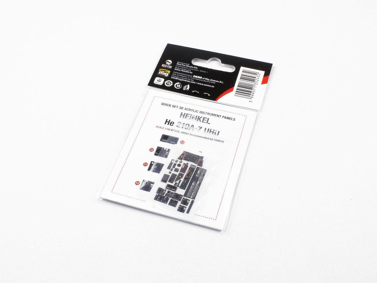 Red Fox Studio 1/48 Cockpit Set For Tamiya HE 219A-7 Uhu RFSQS-48094