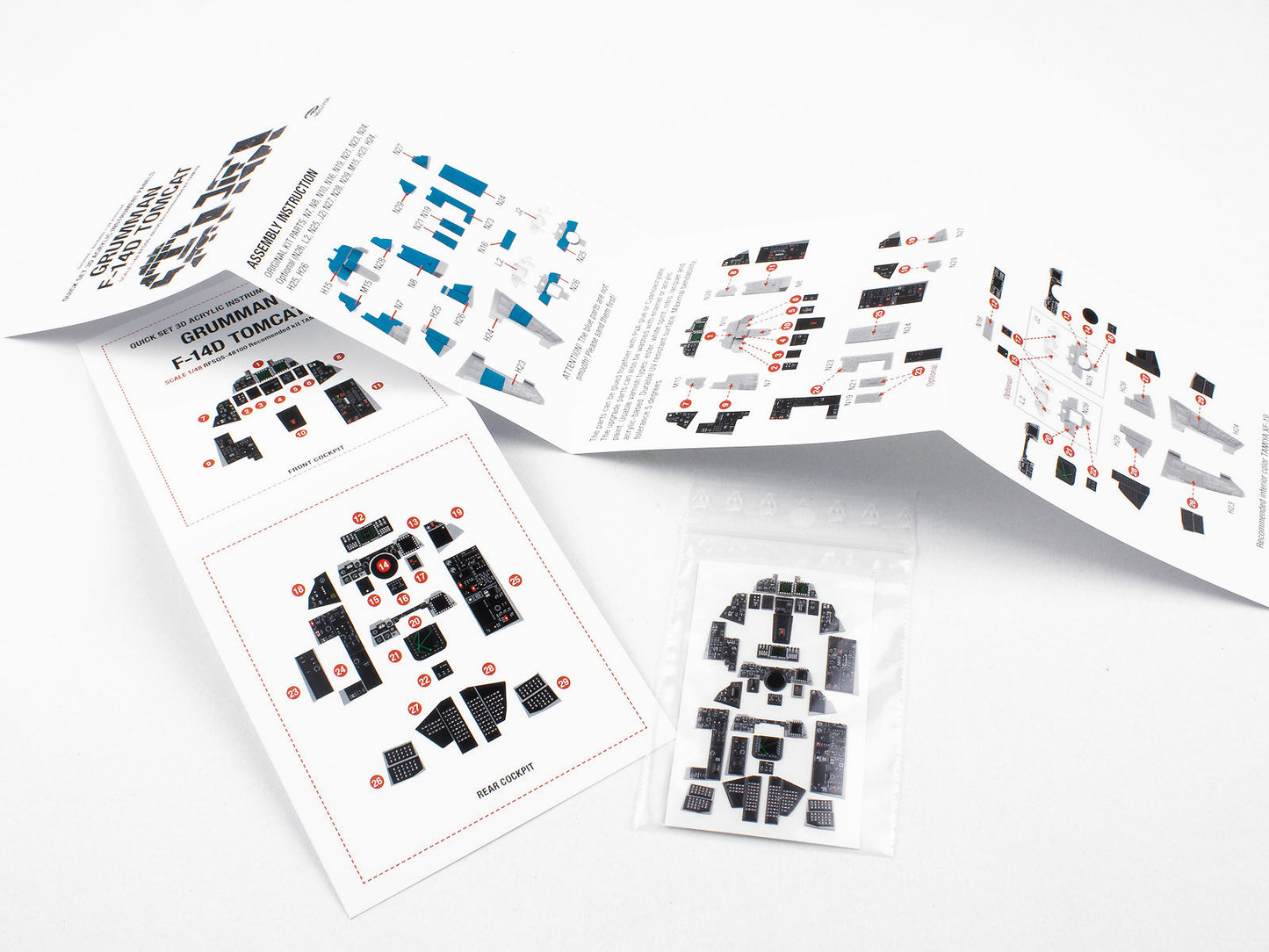 Red Fox Studio 1/48 Cockpit Set For Tamiya Grumman F-14D Tomcat RFSQS-48100