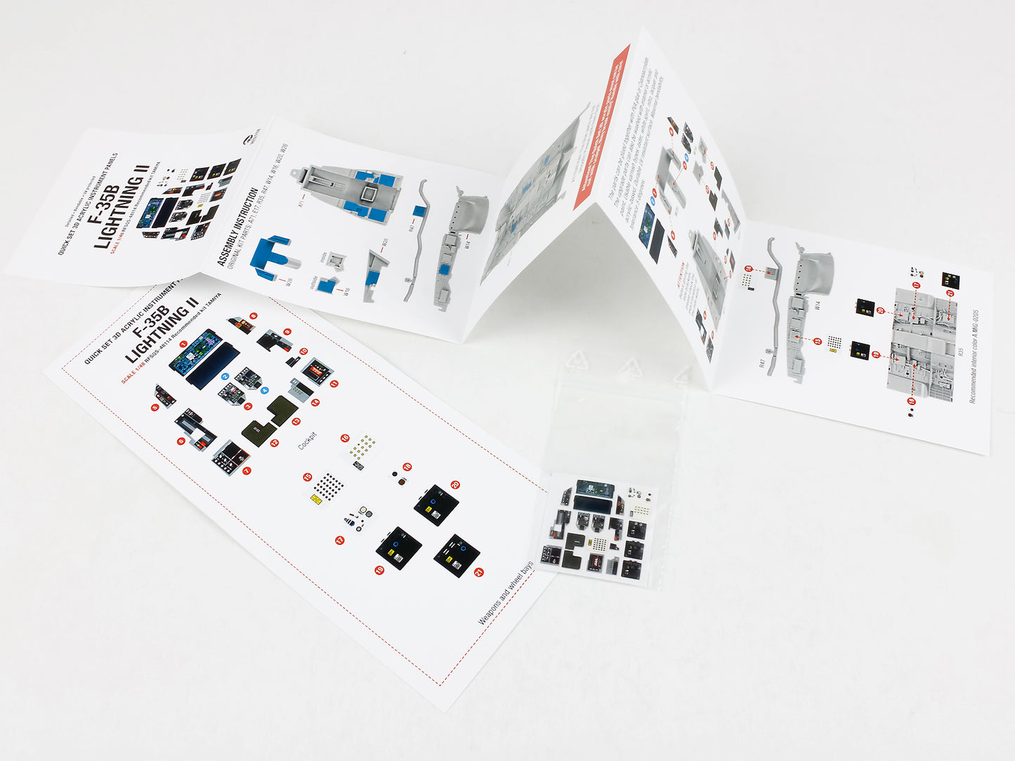 Red Fox Studio 1/48 Cockpit Set For Tamiya F-35B Lightning II RFSQS-48114