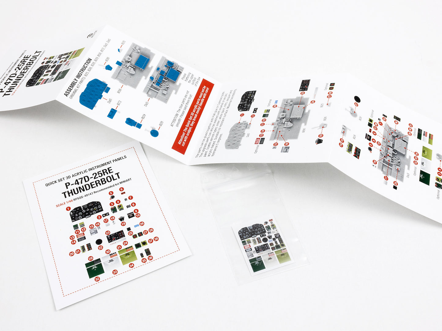 Red Fox Studio 1/48 Cockpit Set For Miniart P-47D-25RE Thunderbolt RFSQS-48143