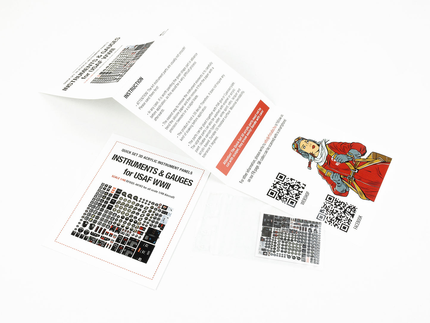 Red Fox Studio 1/48 Instruments & gauges set for USAF WWII RFSQS-48182