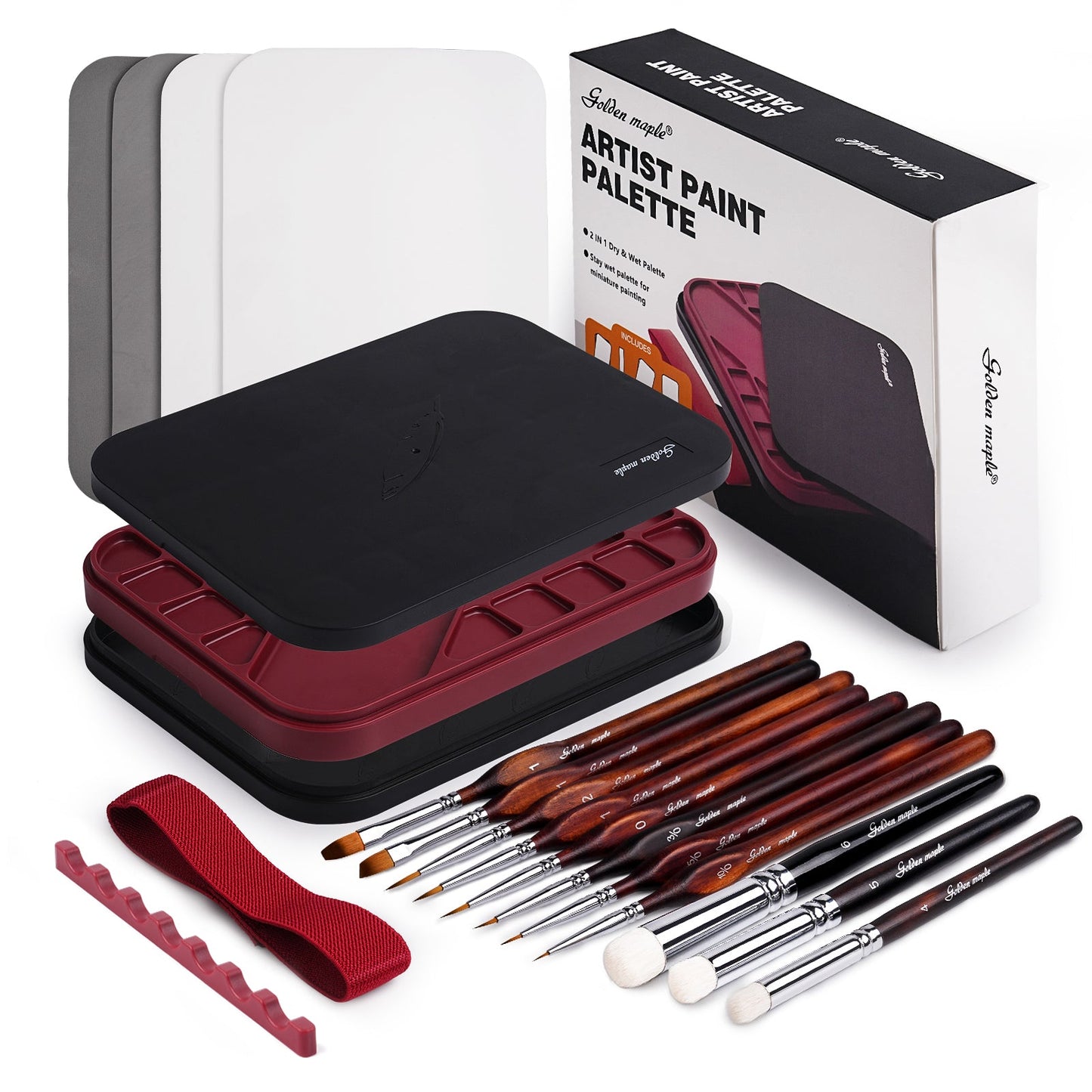 Golden Maple 2-in-1 Wet Palette Kit – compact glazed palette for acrylic miniature painting, ideal for 40K, D&D and scale model artists.