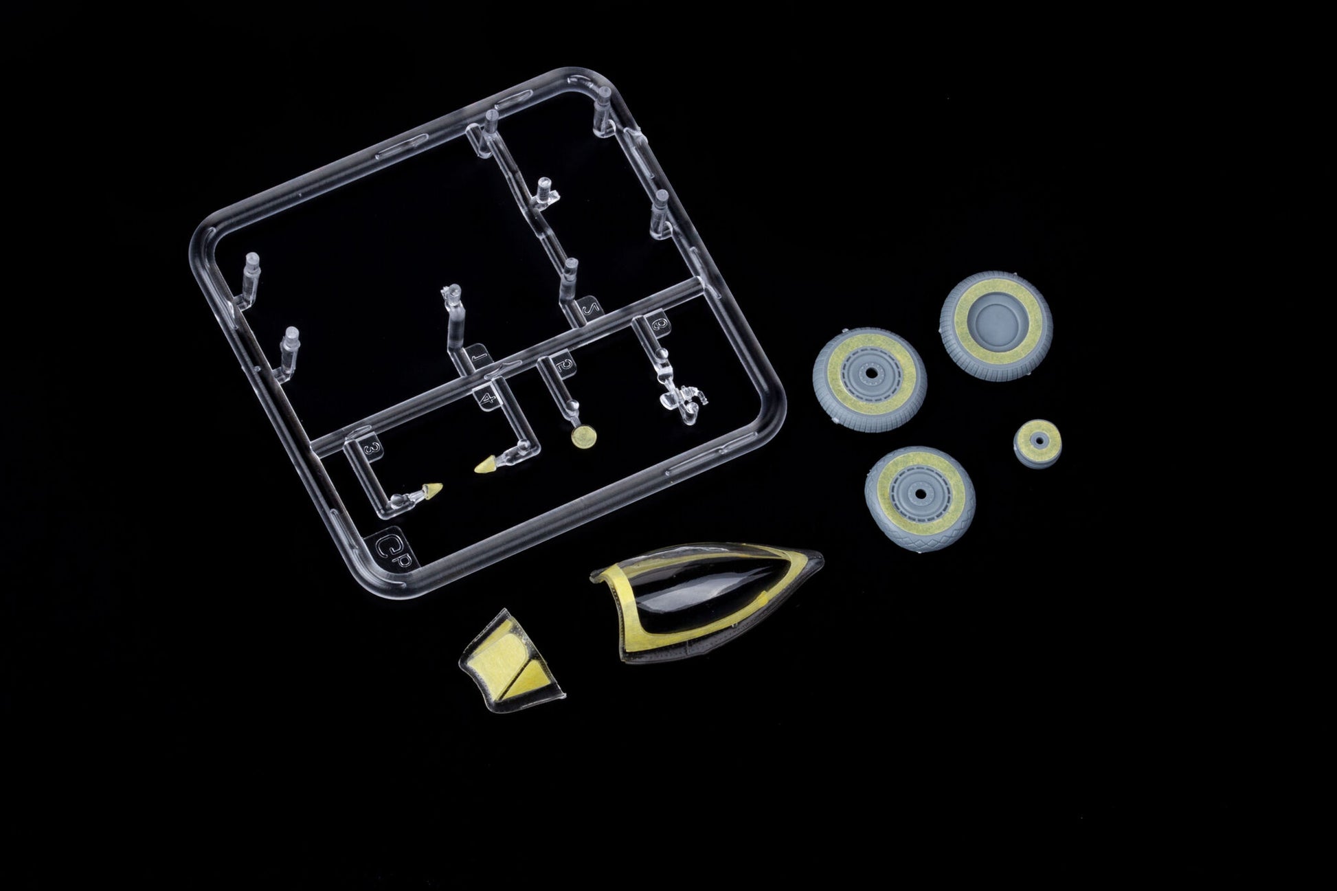 Eduard 1/48 P-47D-25 canopy and wheel mask set for MiniArt kit, featuring pre-cut kabuki tape for precise exterior masking.