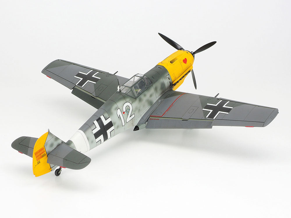 Tamiya 1/48 Scale Messerschmitt Bf 109E-4/7 Trop Model Kit completed kit with a RLM74 & RLM75 paint option