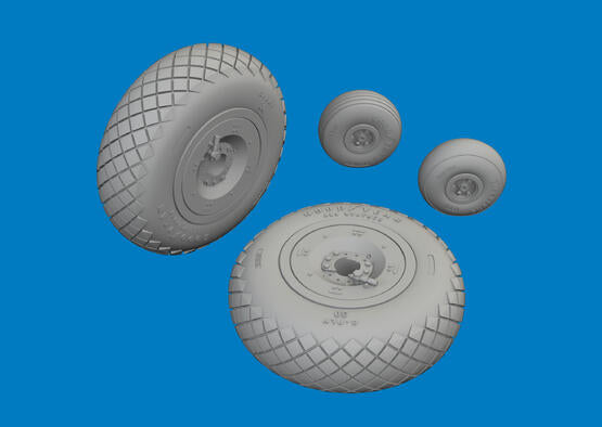 Eduard 1/48 P-40E Brassin Diamond Tread Wheels For Eduard