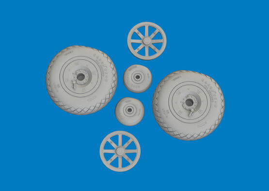 Eduard 1/48 P-40E Brassin Diamond Tread Wheels For Eduard