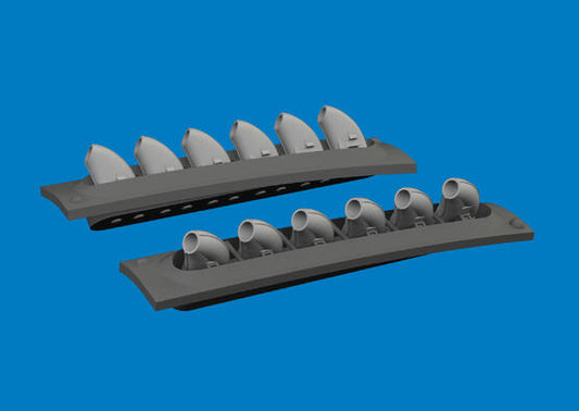 Eduard 1/48 P-40E Print Exhaust Stacks Rounded For Eduard