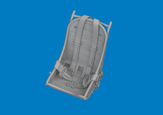 Eduard 1/48 P-40E Brassin Seat W/ Integral Belts Type 1 PRINT 