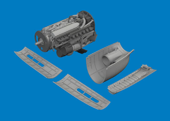 Eduard 1/48 P-40E Brassin Engine PRINT