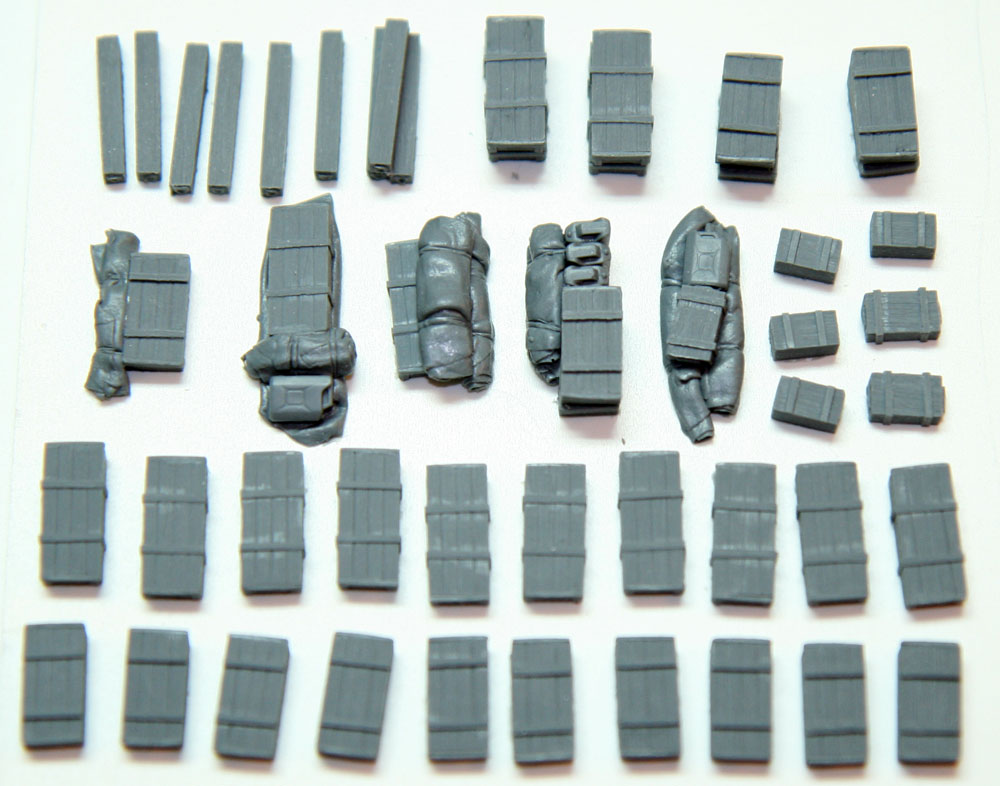 “Value Gear 720AG German Ammo Crates – 42 resin crates for 1/72 scale WWII German vehicles and dioramas.”