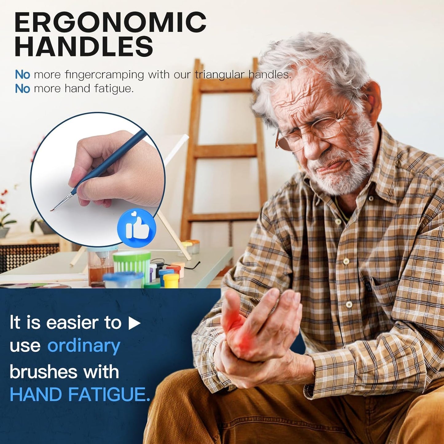 Golden Maple 6PCS 10/0 Extra Fine Detail Miniature Paint Brush Set