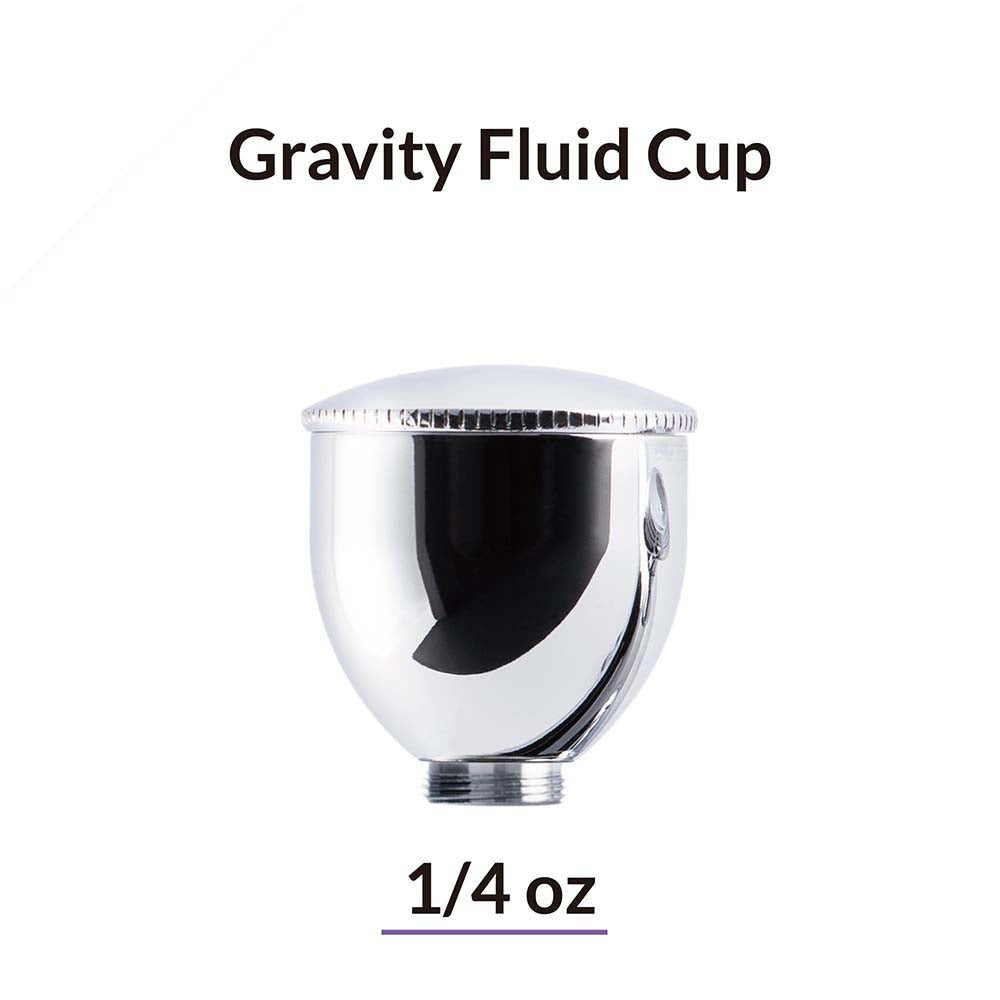Gaahleri Smooth Level Gravity Fluid Cup ¼ oz (7 ml) – precision replacement gravity-feed cup for Gaahleri Advanced Series airbrushes.