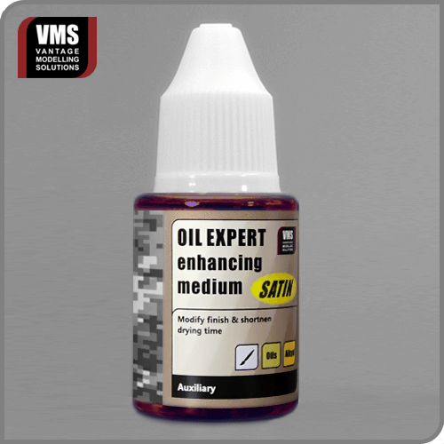VMS Oil Expert Satin 30ml – Semi-gloss oil paint medium for realistic weathering effect