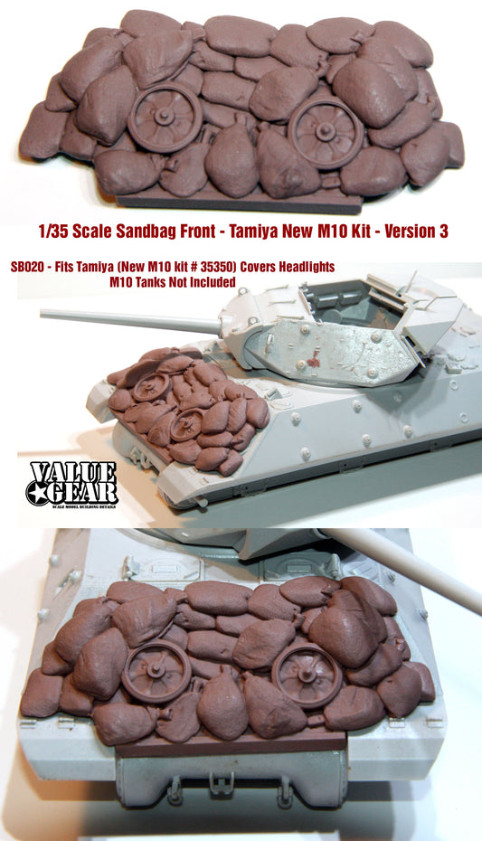 Value Gear SB020 M10 Sandbag Fronts V3 – resin accessory for 1/35 Tamiya new M10 kit