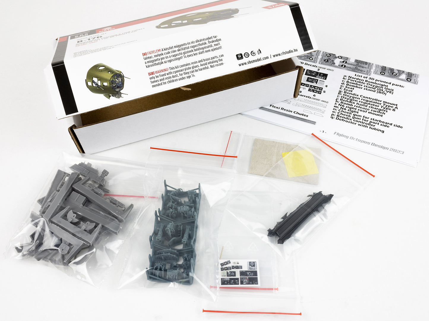 Red Fox Studio 1/48 B-17G Bombardier Position & Chin Turret Upgrade Detail Set for HK Models SBSRF-4802